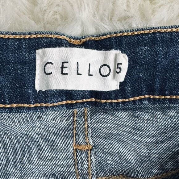 Cello High Rise Ankle Skinny Jeans 5 Dark Blue Stretch Juniors Measures 26 x 26 - Picture 3 of 7